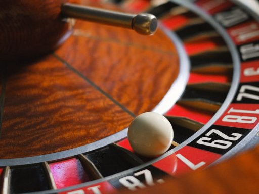Detailed shot of a roulette wheel capturing the moment of suspense during a spin.
