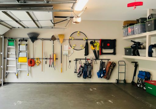 A garage filled with lots of tools and equipment