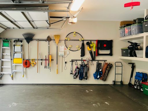 A garage filled with lots of tools and equipment